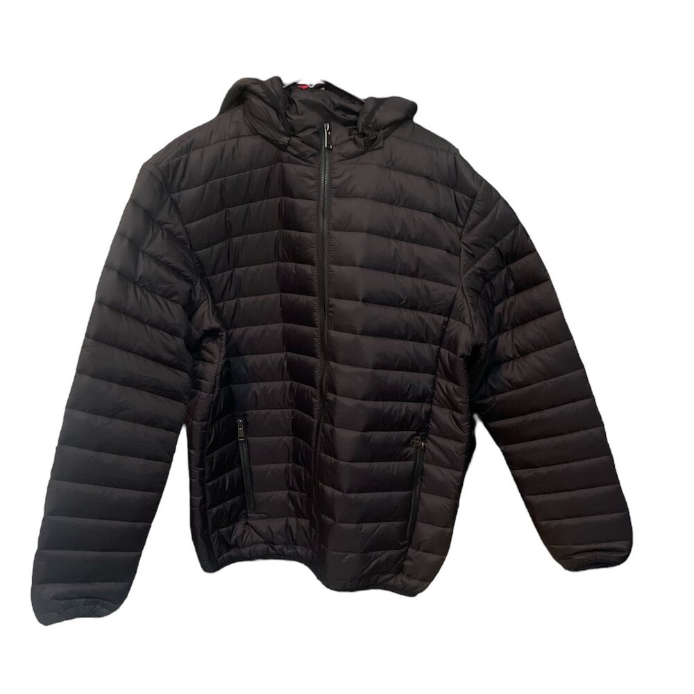 Ruxen Italy Down Black Puffer Jacket with removable hood - Picture 1 of 3